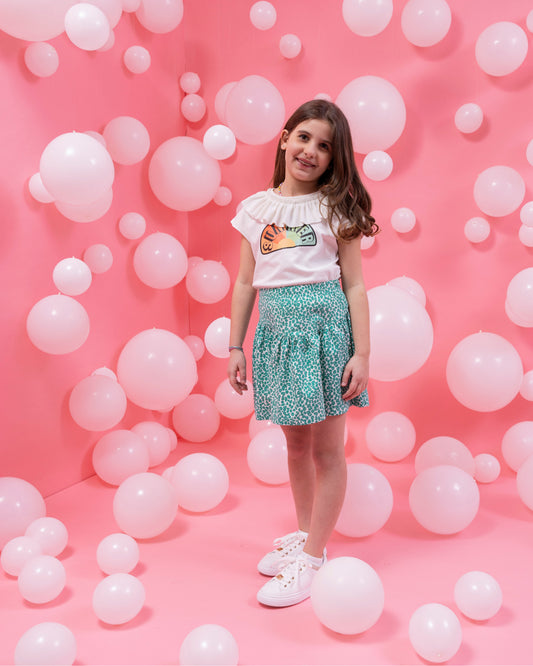 Leo-Green Skirt set